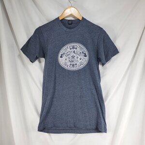 George Straight Concert Tee Women's Grey Graphic T-Shirt Short Sleeve Printed Si